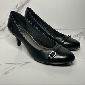 Life Stride Black Heels with Buckle Detail Size 10